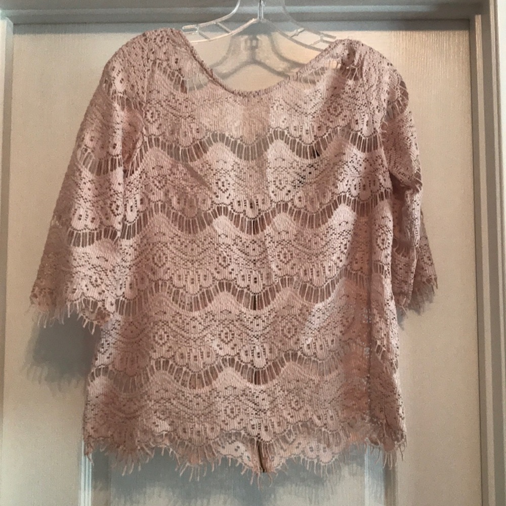 Zara pale pink top
